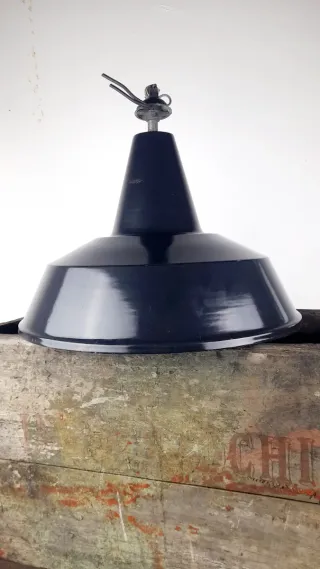 Lampada industriale sospensione metallo nero