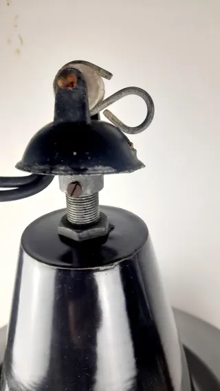 Lampada industriale sospensione metallo nero