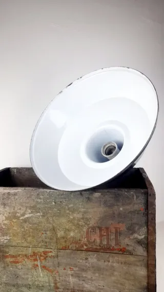 Lampada industriale sospensione metallo nero