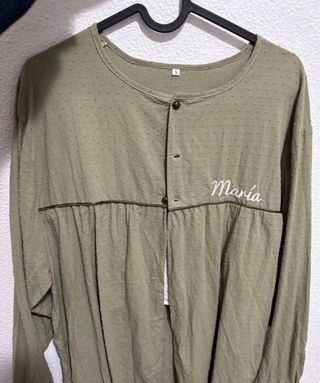 Blusón verde bordado