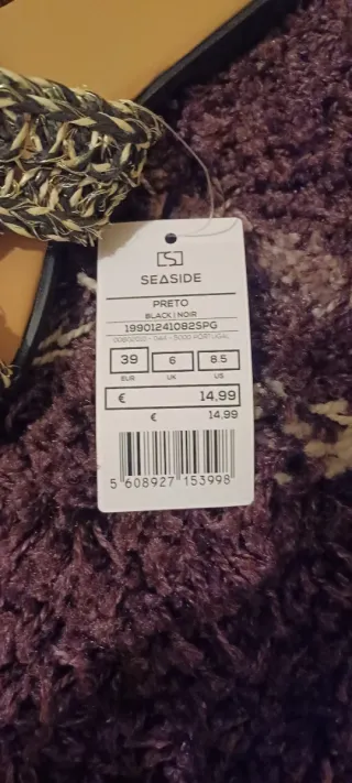 Sandalias Seaside Negras Talla 39