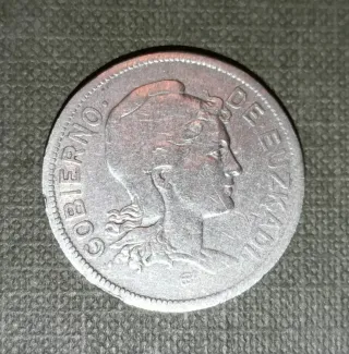 Lote colección:1 y 2 Pesetas 1937 Gobierno Euzkadi