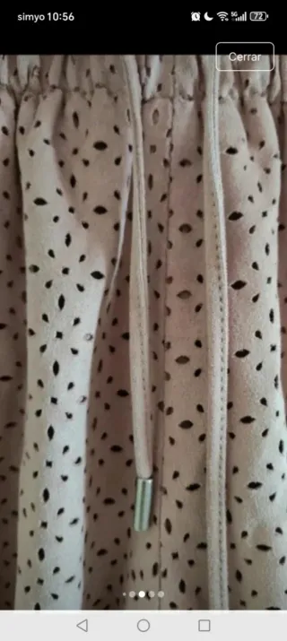 Shorts Zara antelina rosa Talla XS