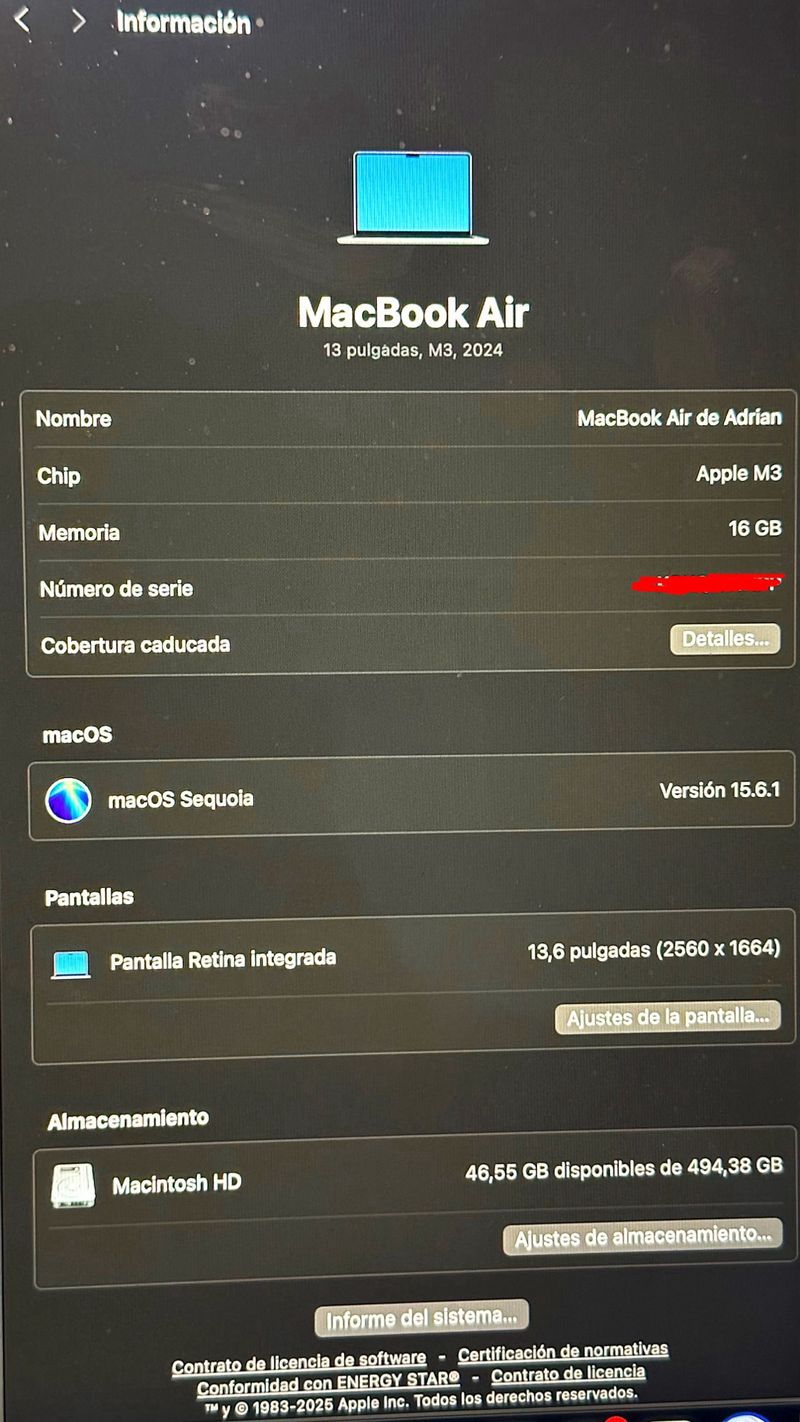 MacBook Air M3 13 16GB RAM 512GB SSD afbeelding 5