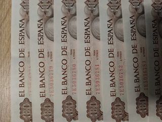 20 Billetes 100 Pesetas Numeración Correlativa