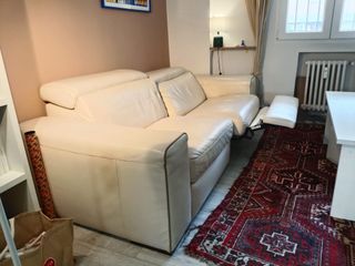 Sofá 2 plazas Natuzzi Piel Blanco