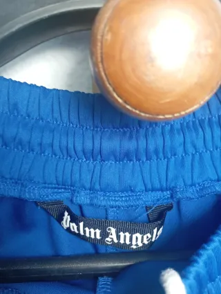 Pantalones Palm Angels Azules con Raya Blanca