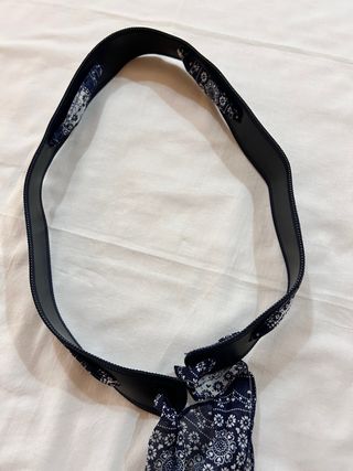 Cintura foulard blu/bianco