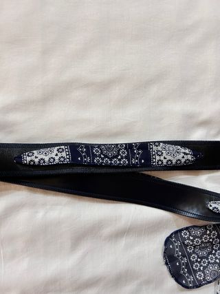 Cintura foulard blu/bianco