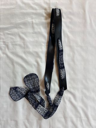 Cintura foulard blu/bianco