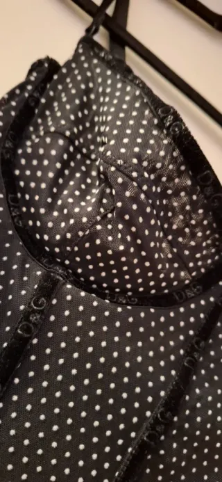 Dolce & Gabbana bustier pois nero