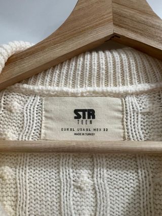 Jersey Stradivarius Cable Knit Talla XL