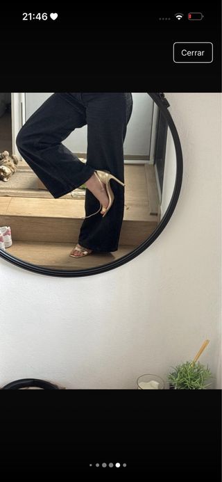 Sandalias tacón doradas