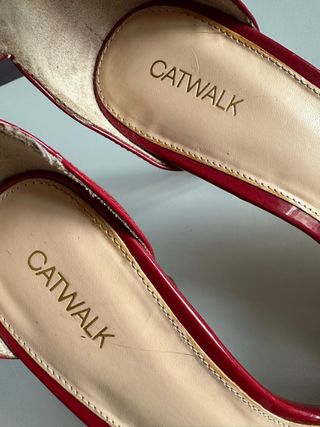 Tacones Charol Rojo Catwalk Talla 41