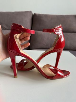 Tacones Charol Rojo Catwalk Talla 41