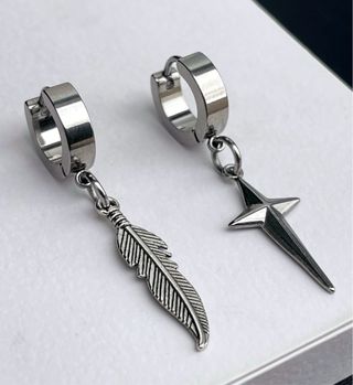 Aros Punk Acero Pluma Estrella