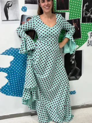 Traje de flamenca lunares talla S mujer