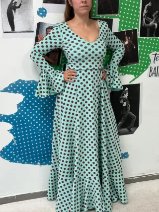 Traje de flamenca lunares talla S mujer