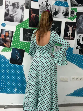 Traje de flamenca lunares talla S mujer