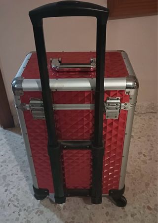 Maletín de estética Songmics rojo