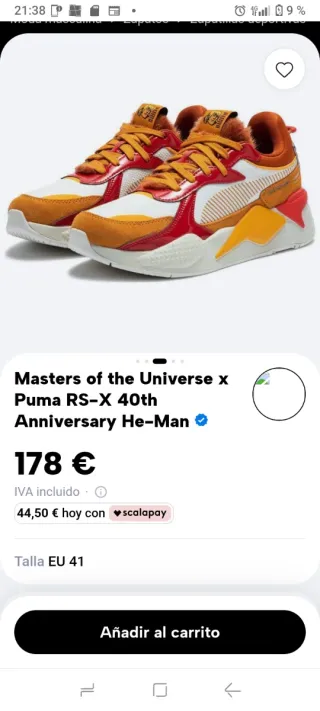 Puma RS-X Masters del Universo Talla 42.5