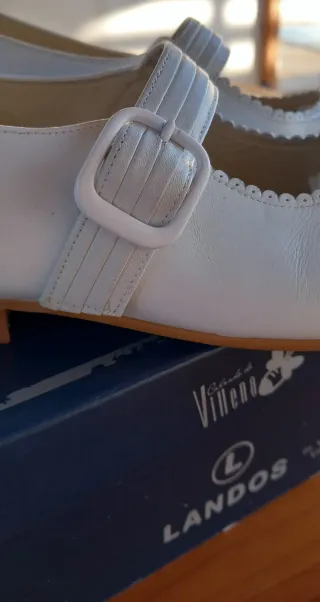 Zapatos comunión n°35 Calzado de Villena beige/bla