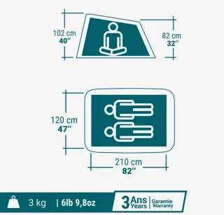 Tienda de campaña  2 Seconds