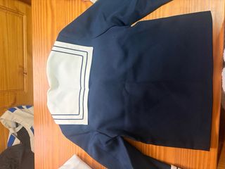 Traje comunión marinero beige y azul