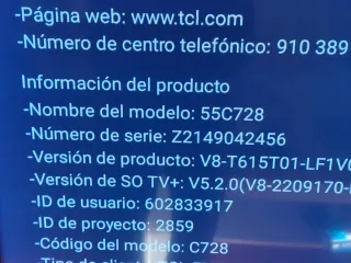 TV 55 4K . Gran calidad de imagen. Cine y gamers