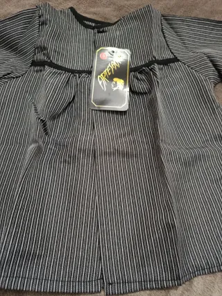 Blusón rayas negras grises con bandolera y broche