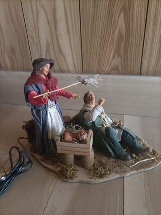 Scena presepe napoletano terracotta: 2 movimenti