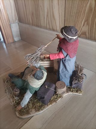 Scena presepe napoletano terracotta: 2 movimenti