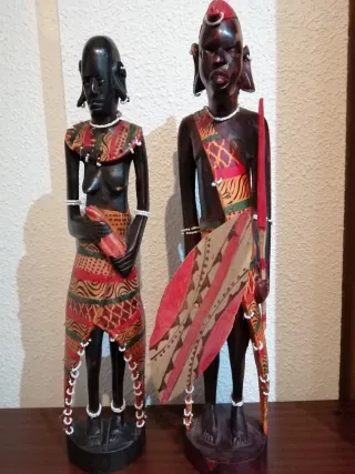 Lote figuras decoración africana