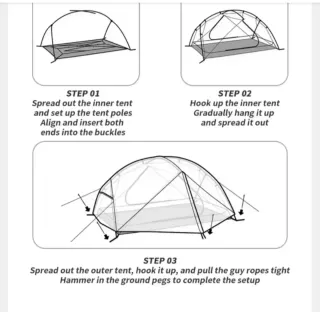 Tienda Naturehike Mongar 2 personas 20D