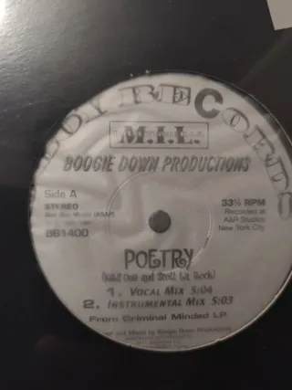 Vinilo Rap Boogie Down Productions - Poetry/Elemen