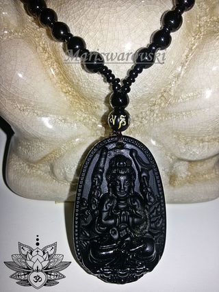 Collar Buda Obsidiana Negra