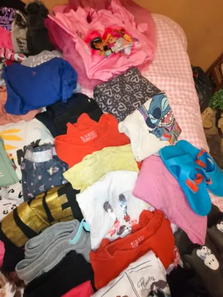 Lote 59 prendas de  Ropa Niña Variada Tallas 6-9