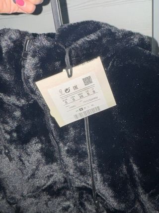 Chaqueta pelo Pull&Bear negra talla S