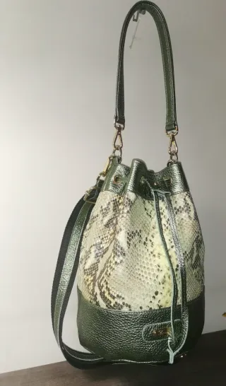 Secchiello in vera pelle