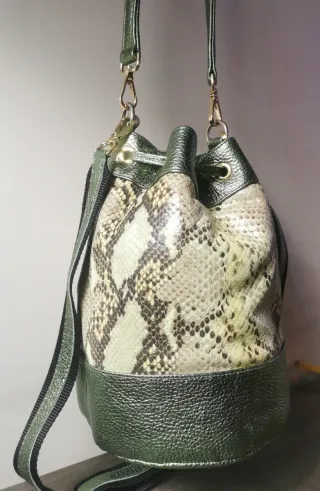 Secchiello in vera pelle