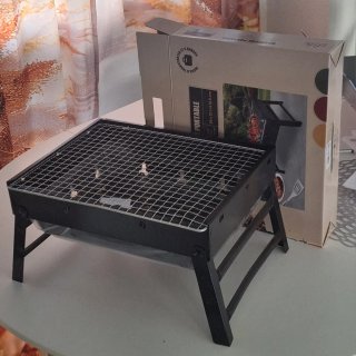Barbacoa Carbón Portátil Negra