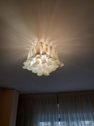 Lampadario Murano Dalie Lattimo Vintage