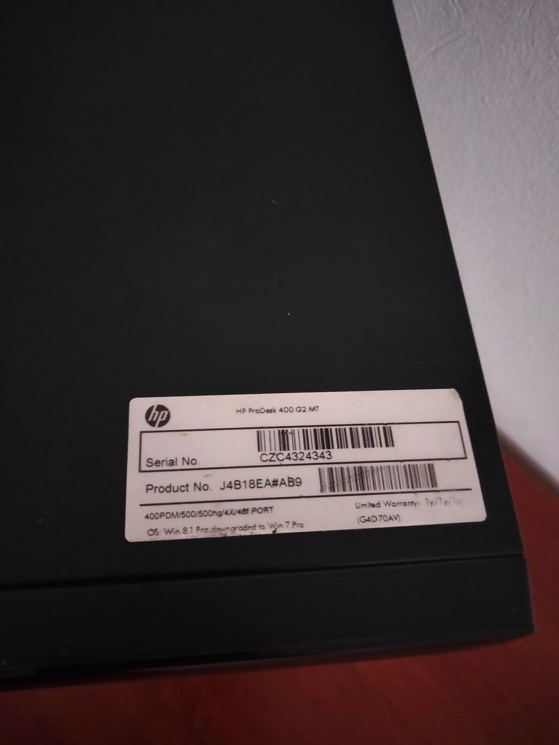 PC de oficina HP Prodesk - Intel i3