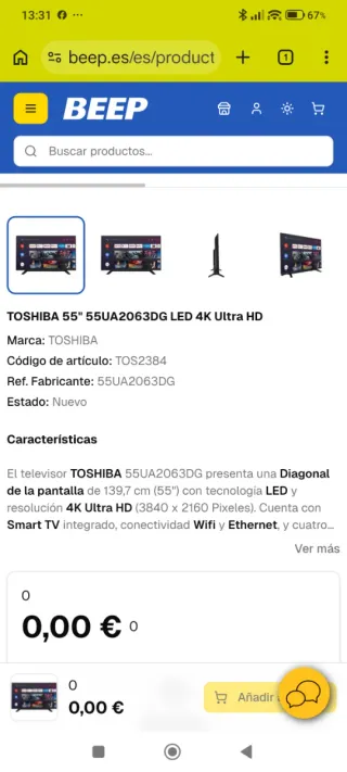 Toshiba 55 4K UHD Android TV