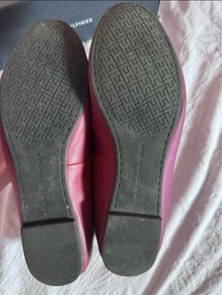 Bailarinas piel burdeos tommy Hilfiger