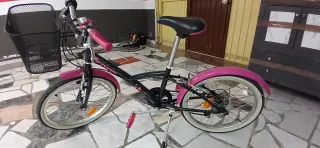 Bicicletta Rosa e Nera per Bambina