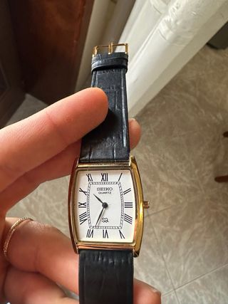 Orologio Seiko Rettangolare Oro Nero