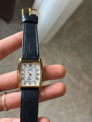 Orologio Seiko Rettangolare Oro Nero
