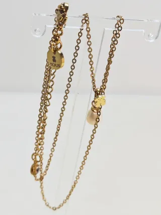 Collar Tous Perla Natural Agua Dulce Oro