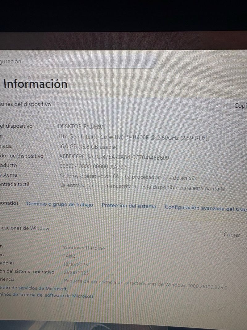 PCNitro i5 11400F GTX 1650 afbeelding 2